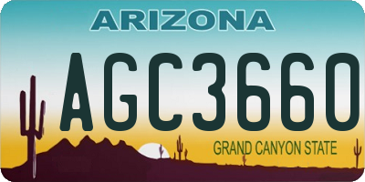 AZ license plate AGC3660