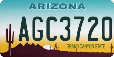 AZ license plate AGC3720
