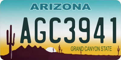 AZ license plate AGC3941