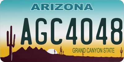 AZ license plate AGC4048