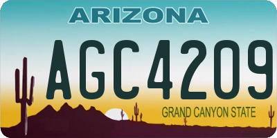 AZ license plate AGC4209