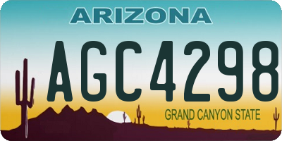 AZ license plate AGC4298