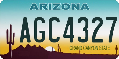 AZ license plate AGC4327