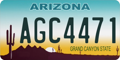 AZ license plate AGC4471