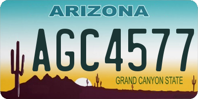 AZ license plate AGC4577
