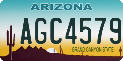 AZ license plate AGC4579