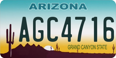 AZ license plate AGC4716