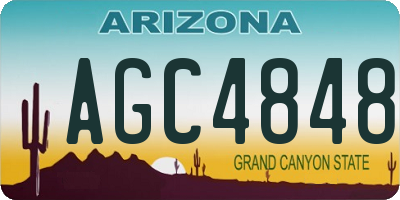 AZ license plate AGC4848