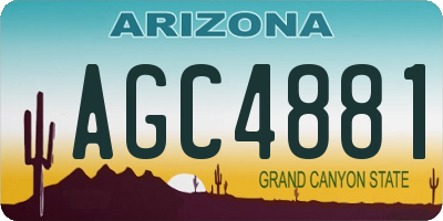 AZ license plate AGC4881