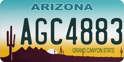 AZ license plate AGC4883