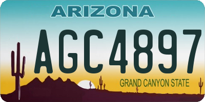 AZ license plate AGC4897
