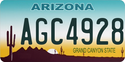 AZ license plate AGC4928