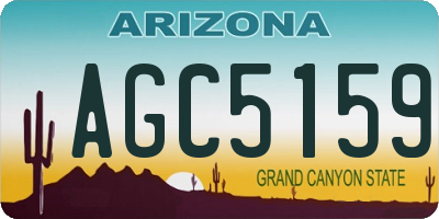 AZ license plate AGC5159