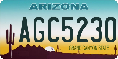AZ license plate AGC5230