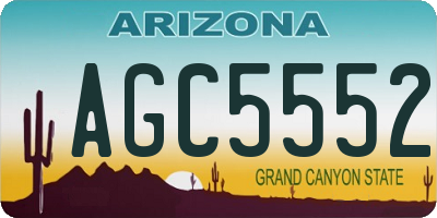 AZ license plate AGC5552