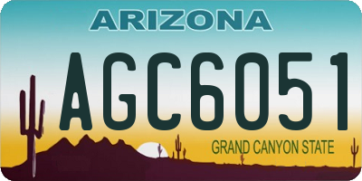 AZ license plate AGC6051