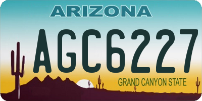 AZ license plate AGC6227