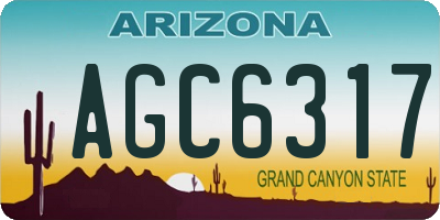 AZ license plate AGC6317