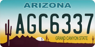 AZ license plate AGC6337