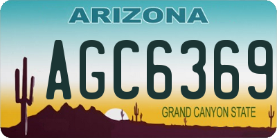 AZ license plate AGC6369