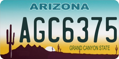 AZ license plate AGC6375