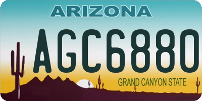 AZ license plate AGC6880