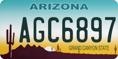 AZ license plate AGC6897