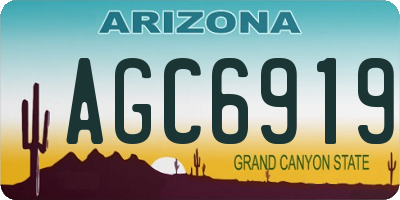 AZ license plate AGC6919