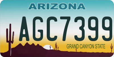 AZ license plate AGC7399