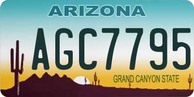AZ license plate AGC7795