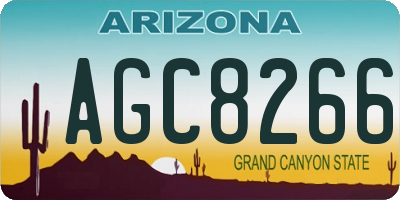 AZ license plate AGC8266