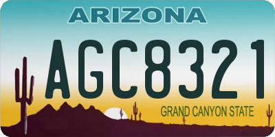 AZ license plate AGC8321
