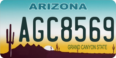 AZ license plate AGC8569