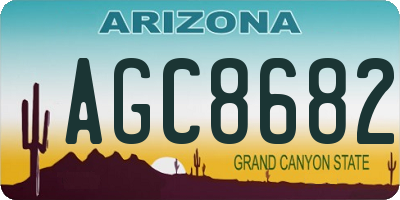 AZ license plate AGC8682