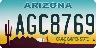 AZ license plate AGC8769