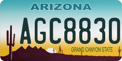 AZ license plate AGC8830