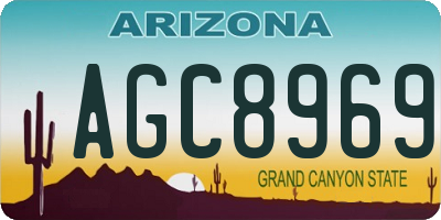 AZ license plate AGC8969