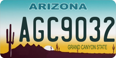 AZ license plate AGC9032
