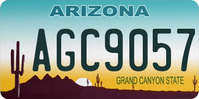 AZ license plate AGC9057