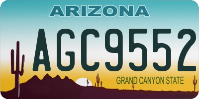 AZ license plate AGC9552