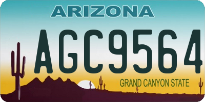 AZ license plate AGC9564
