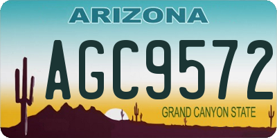 AZ license plate AGC9572