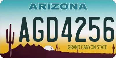 AZ license plate AGD4256