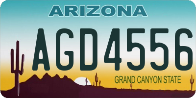 AZ license plate AGD4556