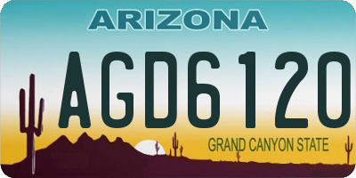 AZ license plate AGD6120