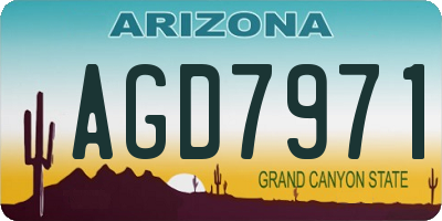 AZ license plate AGD7971