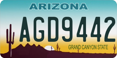 AZ license plate AGD9442
