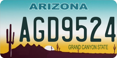 AZ license plate AGD9524