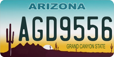 AZ license plate AGD9556