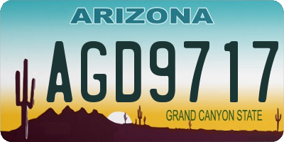 AZ license plate AGD9717